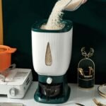 صندوق تخزين الطعام على الطراز الأوروبي لأسطوانة الأرز المنزلية