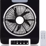 مروحة قابلة لإعادة الشحن SUMO بوصة12 مع ريموت ومصباح LED