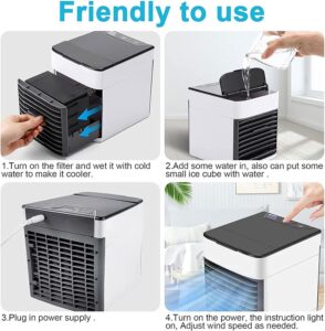 ⁦مكيف هواء صغير محمول بمنفذ USB - مكيف هواء مربع بارد سهل الاستخدام⁩ - الصورة ⁦3⁩