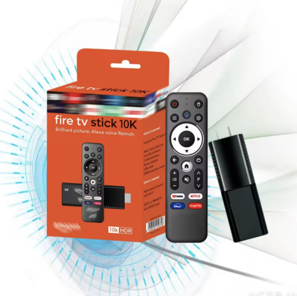 مشغل الوسائط Fire TV Stick 10K مع جهاز التحكم الصوتي Alexa