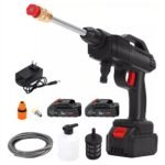 مضخة غسيل السيارات بتقنية ضغط الماء مع 2 بطارية 48 فولت + اكسسوارات
