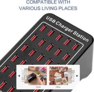 ⁦محطة شحن USB متعددة المنافذ بقوة 150 وات (30 أمبير) مع ميزة Smart Detect⁩ - الصورة ⁦4⁩