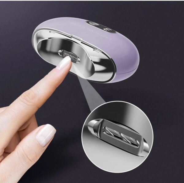 قصافة اظافر اوتوماتيكية قابلة لاعادة الشحن بمنفذ USB مع شاشة عرض للطاقة
