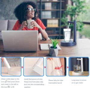 ⁦موزع مياه كهربائي محمول يعمل بالشحن – USB Type-C – بطارية 1800mAh⁩ - الصورة ⁦11⁩