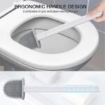 ⁦فرشاة سيليكون للمرحاض مع مقبض طويل وتصميم موفر للمساحة⁩ - الصورة ⁦4⁩