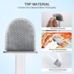 ⁦فرشاة سيليكون للمرحاض مع مقبض طويل وتصميم موفر للمساحة⁩ - الصورة ⁦6⁩