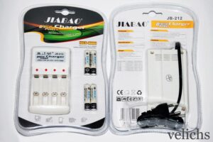 ⁦شاحن بطارية Jiabao JB212 مع 4 بطاريات AA – طاقة تدوم لأطول وقت⁩ - الصورة ⁦5⁩