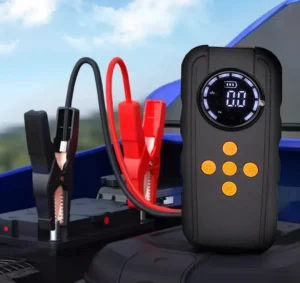 ⁦مشغل بطارية سيارة بمنفاخ إطارات وباور بانك 7200mAh⁩ - الصورة ⁦2⁩