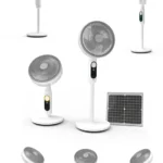 مروحة تبريد هواء محمولة بطارية + طاقة شمسية