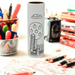 ⁦أقلام تلوين مائية مع ورق رول للرسم مجموعة فنية مثالية للأطفال (8 قطع)⁩ - الصورة ⁦3⁩
