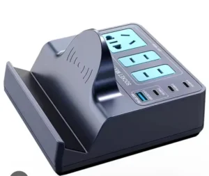 ⁦مقبس كهرباء احترافي (مشترك) بقدرة شحن سريعة USB/PD وشحن لاسلكي متعدد الاستخدامات⁩ - الصورة ⁦3⁩