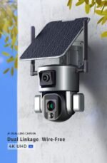 ⁦كاميرا S5 شمسية 4K بعدستين وتقريب بصري 20 تغطية كاملة واتصال Wi-Fi و4G⁩ - الصورة ⁦6⁩