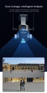⁦كاميرا S5 شمسية 4K بعدستين وتقريب بصري 20 تغطية كاملة واتصال Wi-Fi و4G⁩ - الصورة ⁦2⁩