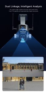 ⁦كاميرا S5 شمسية 4K بعدستين وتقريب بصري 20 تغطية كاملة واتصال Wi-Fi و4G⁩ - الصورة ⁦2⁩