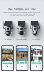 ⁦كاميرا S5 شمسية 4K بعدستين وتقريب بصري 20 تغطية كاملة واتصال Wi-Fi و4G⁩ - الصورة ⁦3⁩