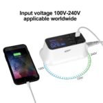 ⁦شاحن USB مكتبي بـ 8 منافذ وشاشة LED قوة 40 واط مع كابل 1.5 م⁩ - الصورة ⁦3⁩