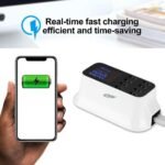 ⁦شاحن USB مكتبي بـ 8 منافذ وشاشة LED قوة 40 واط مع كابل 1.5 م⁩ - الصورة ⁦2⁩