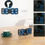 ⁦ساعة منبه رقمية ثلاثية الأبعاد بإضاءة LED⁩ - الصورة ⁦2⁩
