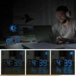 ⁦ساعة منبه رقمية ثلاثية الأبعاد بإضاءة LED⁩ - الصورة ⁦4⁩