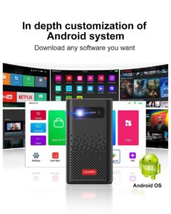 ⁦جهاز عرض بروجكتور محمول C900 – DLP ذكي مع بلوتوث بطارية داخلية⁩ - الصورة ⁦11⁩