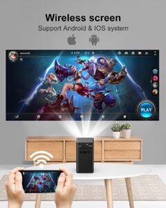 ⁦جهاز عرض بروجكتور محمول C900 – DLP ذكي مع بلوتوث بطارية داخلية⁩ - الصورة ⁦10⁩