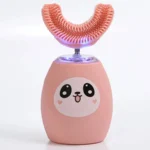 ⁦فرشاة أسنان كهربائية U للأطفال - سيليكون غذائي + شحن USB⁩ - الصورة ⁦3⁩