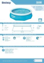 مسبح سريع الإعداد قابل للطى من بيست واي 305×76 - الصورة 6