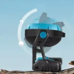 ⁦مروحة محمولة تعمل بالشحن مع إضاءة LED⁩ - الصورة ⁦6⁩