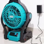 ⁦مروحة محمولة تعمل بالشحن مع إضاءة LED⁩ - الصورة ⁦5⁩