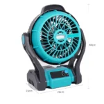 ⁦مروحة محمولة تعمل بالشحن مع إضاءة LED⁩ - الصورة ⁦8⁩