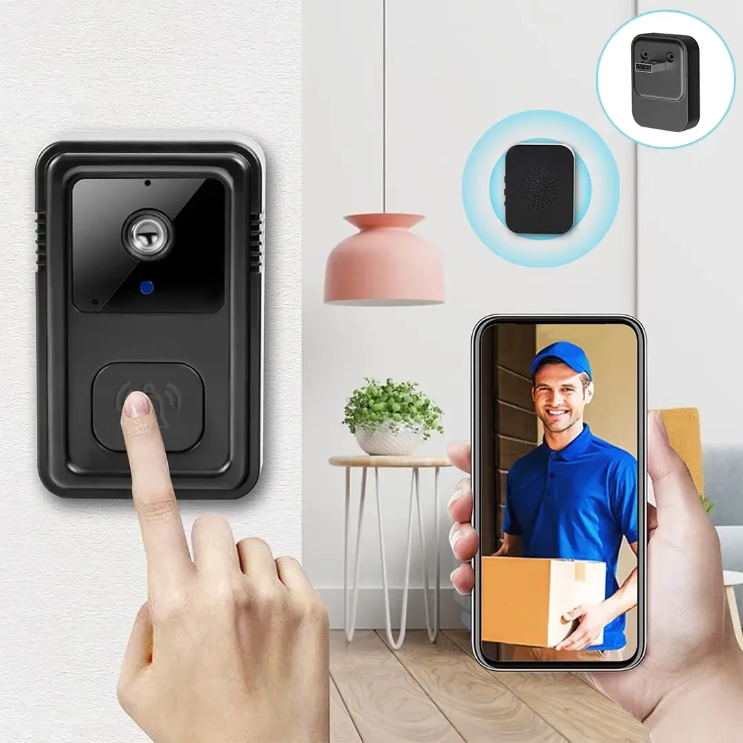 جرس باب ذكي بكاميرا وميكروفون اتصال Wi-Fi وتنبيهات للهاتف جرس باب ذكي بكاميرا وميكروفون اتصال Wi-Fi وتنبيهات للهاتف