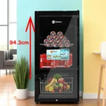 ⁦ثلاجة مشروبات سايونا سعة 109 لتر باب زجاجي بقفل وإضاءة LED⁩ - الصورة ⁦5⁩