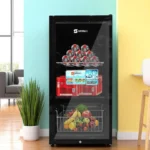 ثلاجة مشروبات سايونا سعة 109 لتر باب زجاجي بقفل وإضاءة LED