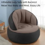 ⁦أريكة هوائية قابلة للنفخ مع مسند ظهر محمولة قابلة⁩ - الصورة ⁦6⁩