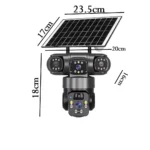 ⁦كاميرا مراقبة V380 رباعية FHD مع رؤية ليلية ملوّنة – 4G/Wi-Fi تعمل بالطاقة الشمسية⁩ - الصورة ⁦6⁩