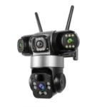 ⁦كاميرا مراقبة V380 رباعية FHD مع رؤية ليلية ملوّنة – 4G/Wi-Fi تعمل بالطاقة الشمسية⁩ - الصورة ⁦2⁩