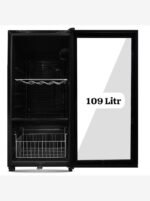 ⁦ثلاجة مشروبات سايونا سعة 109 لتر باب زجاجي بقفل وإضاءة LED⁩ - الصورة ⁦3⁩