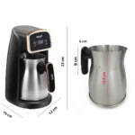 ماكينة قهوة تركية إبريق ستانلس ستيل سعة 300 مل بقدرة 600 واط - الصورة 9