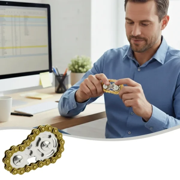 لعبة فيدجيت سبينر يدوي بتصميم سلسلة الدراجة