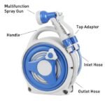 ⁦بكرة هوز مياه مرنة 15 متر مع مسدس 7 وظائف ومقبض حمل⁩ - الصورة ⁦3⁩