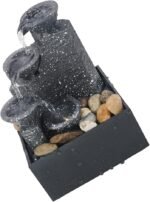 نافورة مياه اصطناعية ديكورية مع شلال وأضواء - الصورة 8