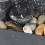 نافورة مياه اصطناعية ديكورية مع شلال وأضواء - الصورة 4