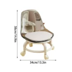 ⁦كرسي منخفض بعجلات للأعمال المنزلية والصالونات والورش⁩ - الصورة ⁦4⁩