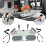 لوح تمارين الضغط والبلانك متعدد الاستخدامات شاشة رقمية وحبال مقاومة