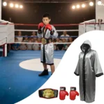 عباءة مع حزام وقفازات ملاكمة للأطفال