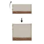 ⁦رواق للكشتات قطعتين 1.2×8 متر قماش أكسفورد مع أعمدة وأسياخ فولاذية⁩ - الصورة ⁦3⁩