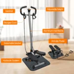 ⁦جهاز تمارين صعود الدرج مع أحزمة مقاومة ومقبض شاشة LCD يتحمل حتى 150 كجم⁩ - الصورة ⁦8⁩