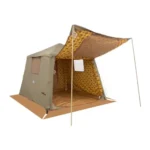 خيمة شراع هوائية 4×4 م قطن كتان مقاوم للماء مع أرضية PVC ضد التمزق