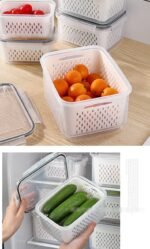 ⁦علب حفظ الخضار والفواكه مع مصفاة – طقم 4 قطع⁩ - الصورة ⁦7⁩