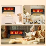 ⁦مدفأة كهربائية بشاشة LED ولهب ثلاثي الأبعاد 2000 واط⁩ - الصورة ⁦2⁩